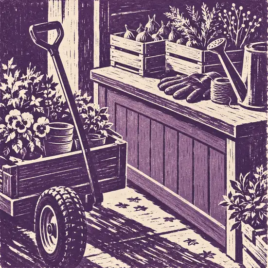 Illustration of seasonal businesses equipment and workspace