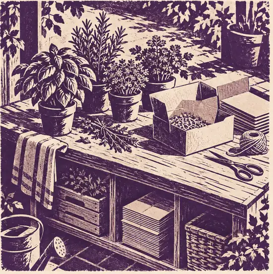 Illustration of seasonal businesses equipment and workspace